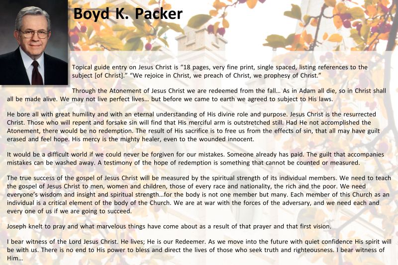 Boyd K. Packer 10.14