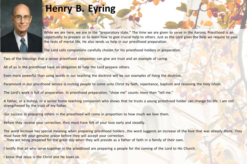 Henry B. Eyring 10.14 (priesthood)