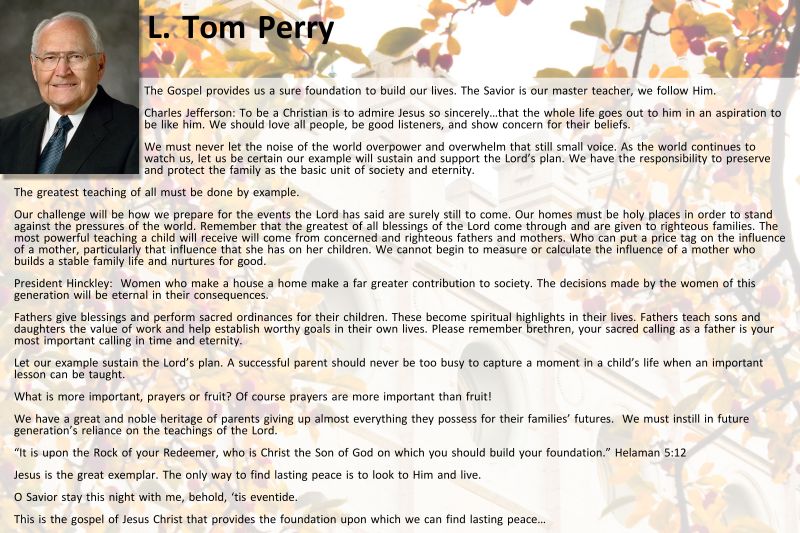 L. Tom Perry 10.14