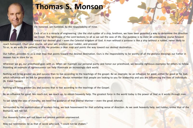 Thomas S. Monson 10.14 (priesthood)