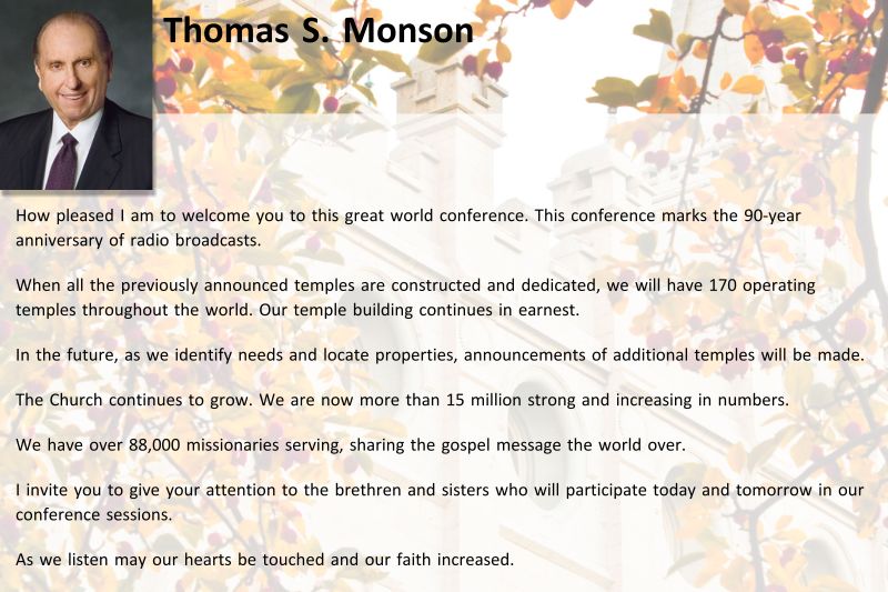Thomas S. Monson 10.14